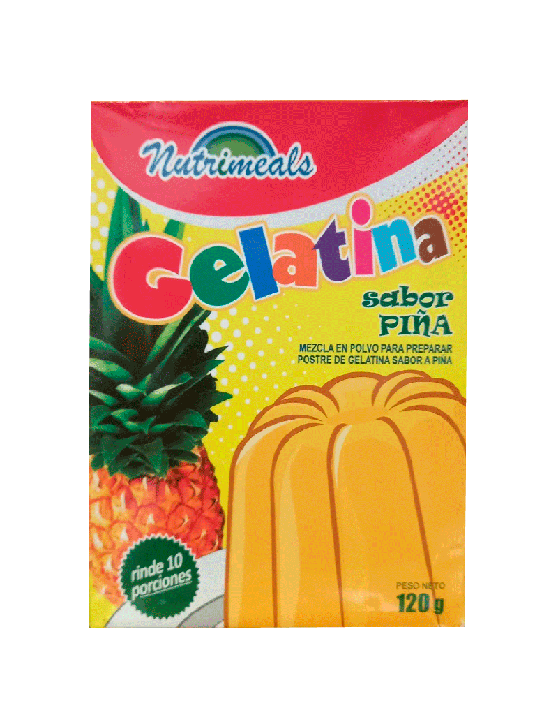 Gelatina Sabor Piña NUTRIMEALS 48 x 120 g 