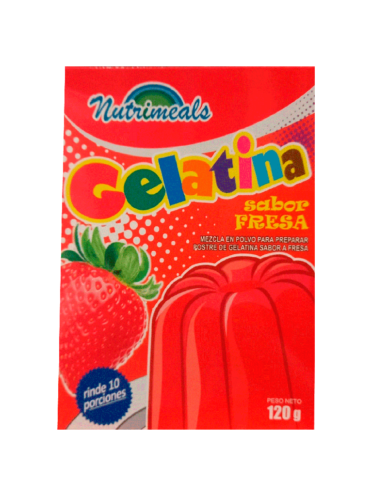 Gelatina Sabor Fresa NUTRIMEALS 48 x 120 g 