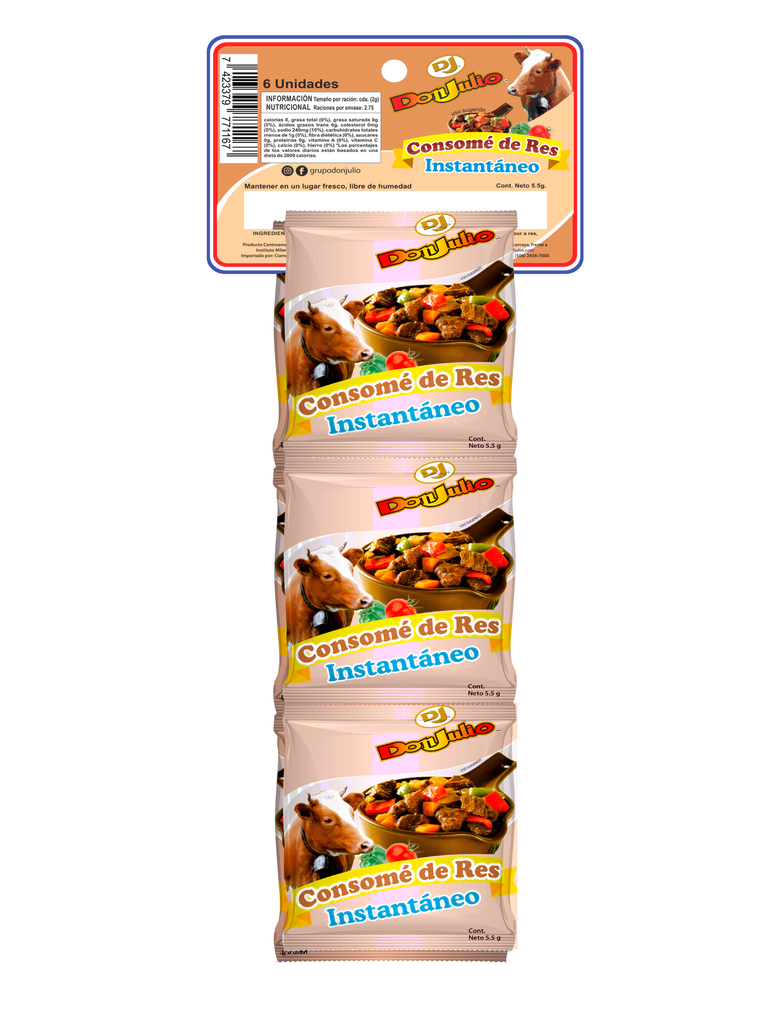 Beef consomme DON JULIO 120 X 10 X 5.5 g