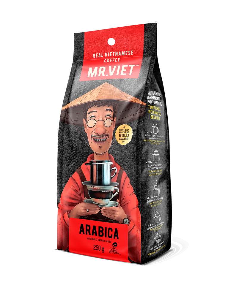 Arabica Coffee Beans MR. VIET 4x12x250 g