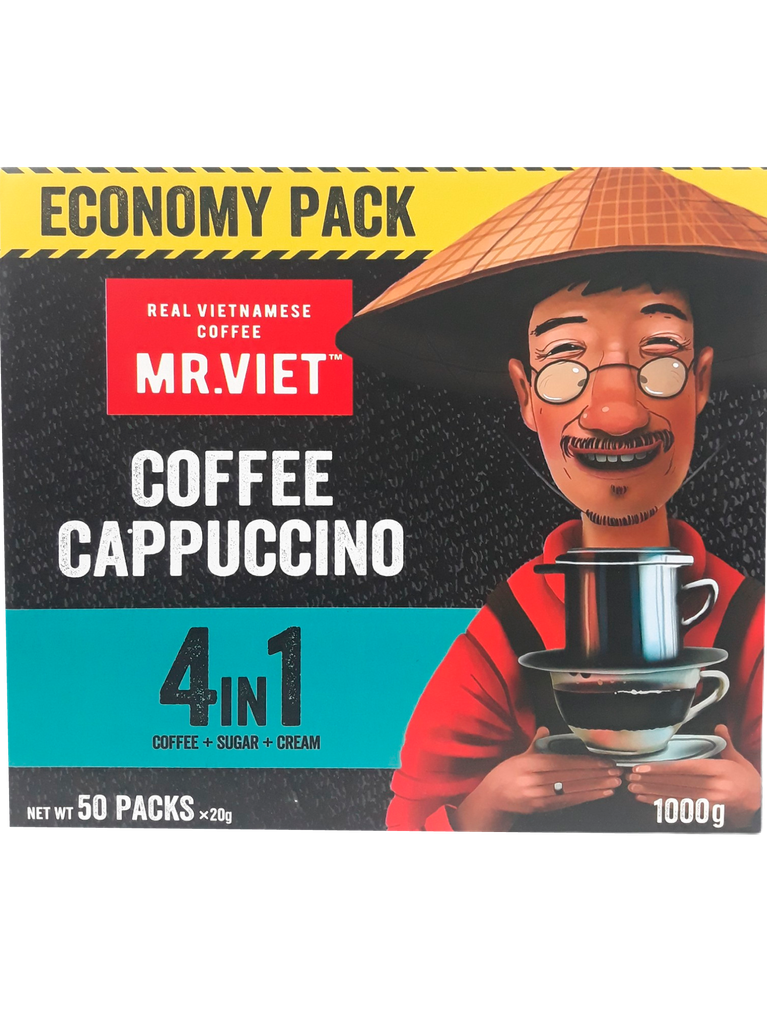 Instant Coffee 4 en 1 Cappuccino Familiar MR. VIET 8x1kg 50 Sachets x 20 g