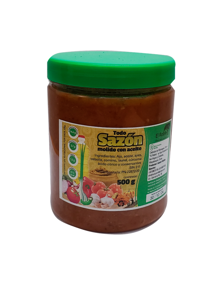 Todo Sazón Molido con Aceite EL ROBLE 500 g