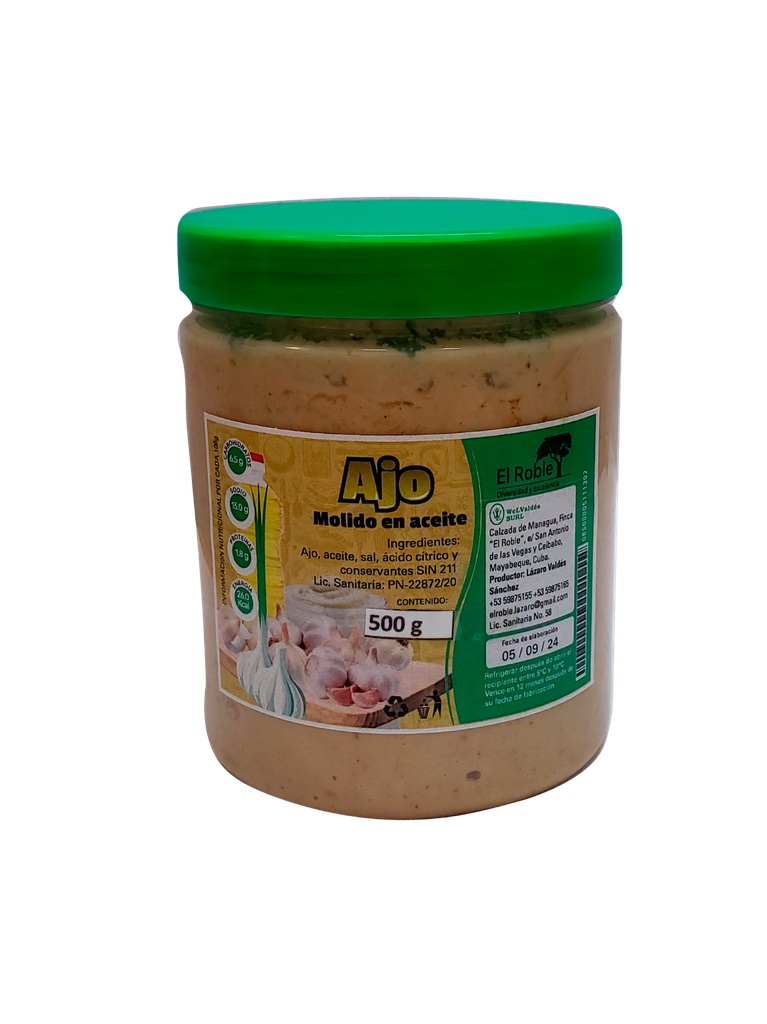 Ajo Molido en Aceite EL ROBLE 500 g