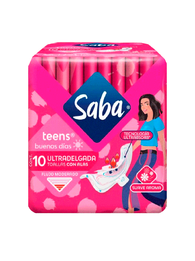 Toalla Sanitaria Teens Normal SABA 12 x 10