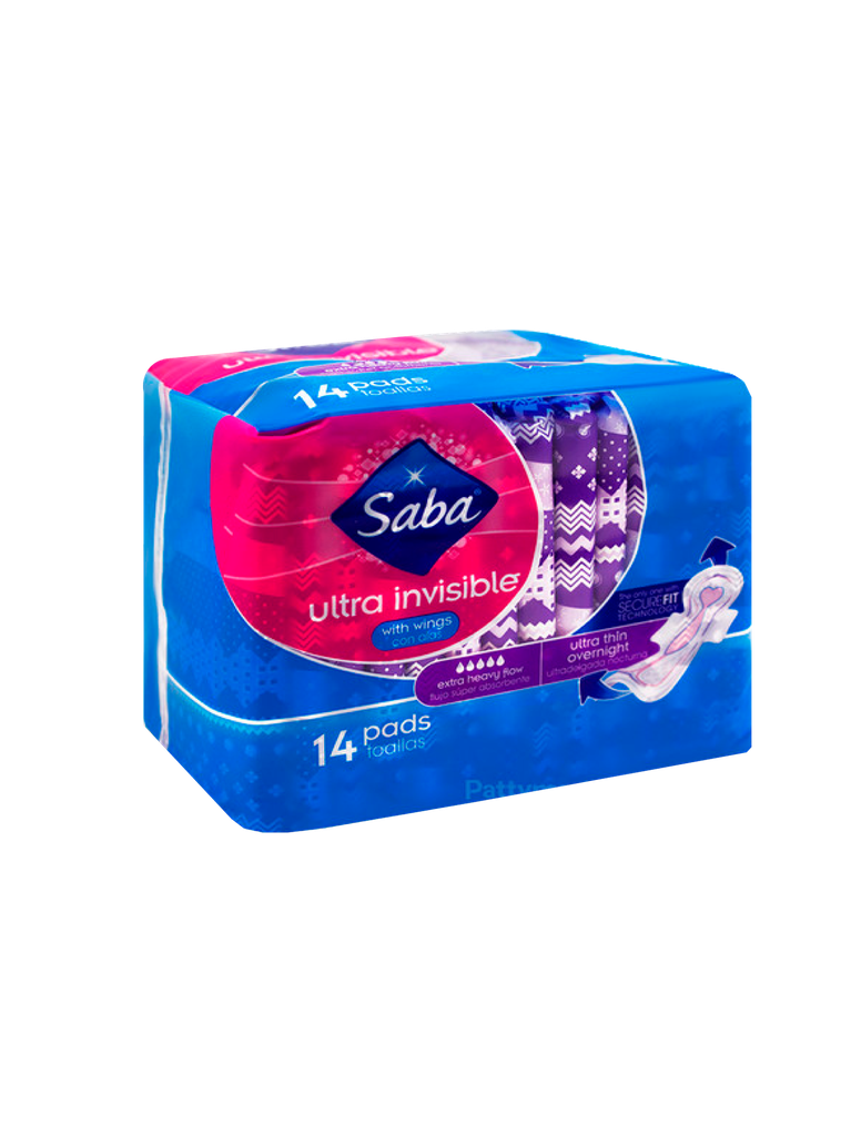 Toallas Sanitaria Buenas Noches Con Alas SABA 16 x 8 Uni.