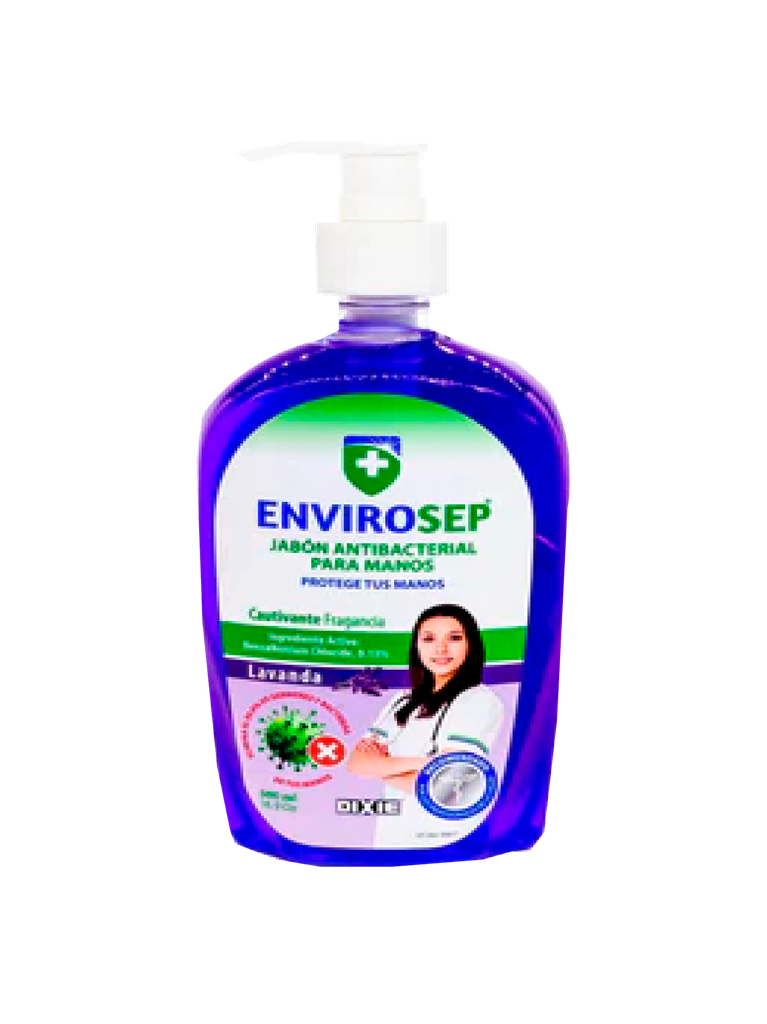Jabón Antiséptico para Manos Lavanda ENVIROSEP 500 mL 16.9 oz 