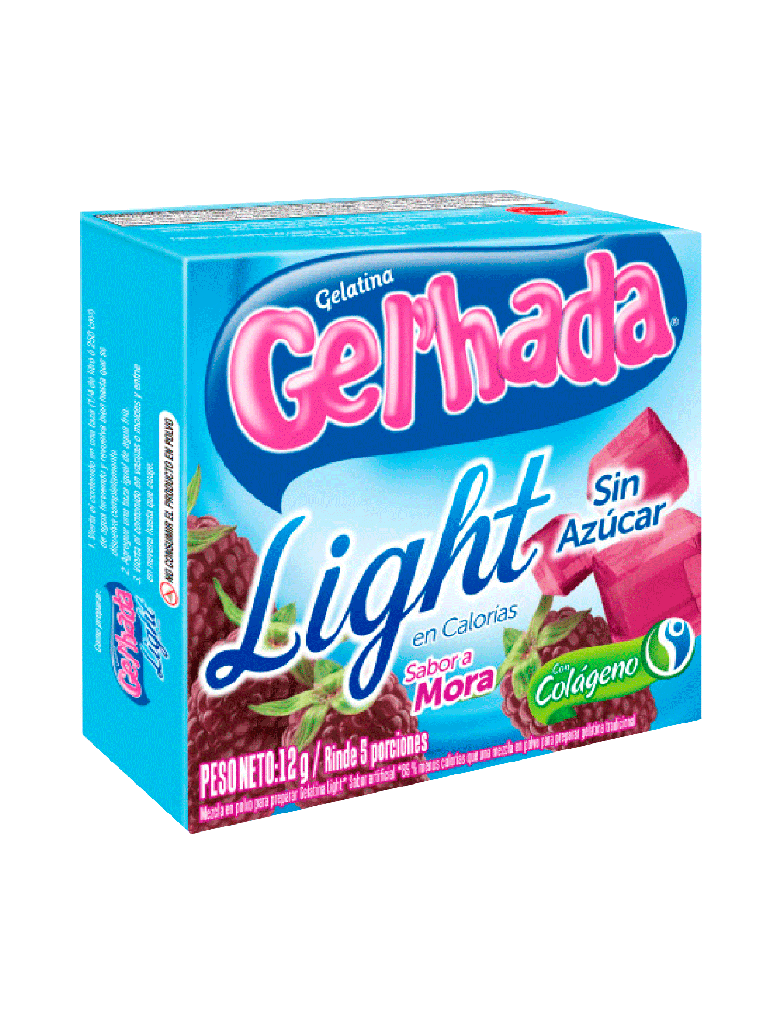 Gelatina Light Mora GEL’HADA 48 x 12 g