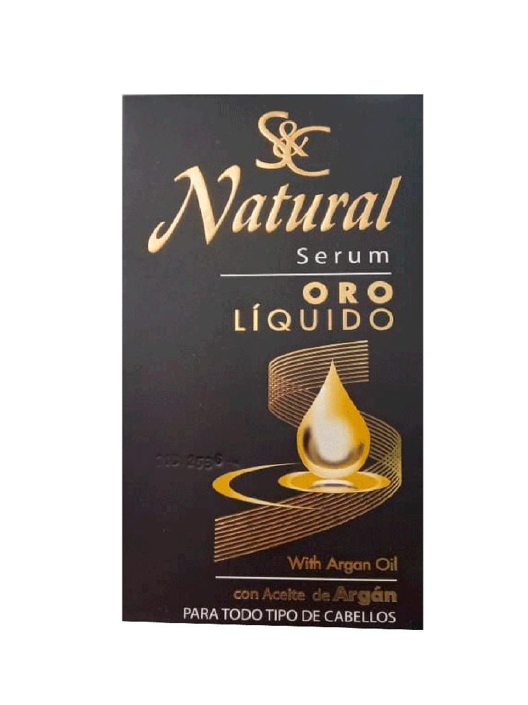 Serúm Oro Líquido con Aceite de Argán S&C NATURAL 5 x 50 ML