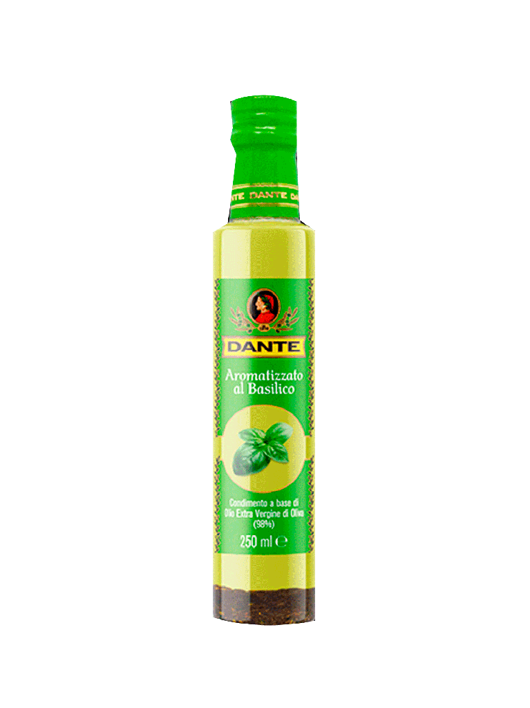 Aceite de Oliva Extra Virgen AL BASILICO Aromatizado 6 x 250 mL