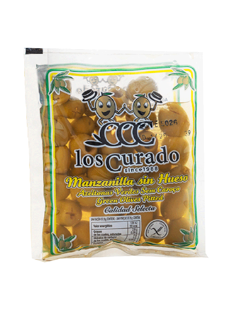 Aceitunas Verdes sin Hueso LOS CURADO 30 x 180 g