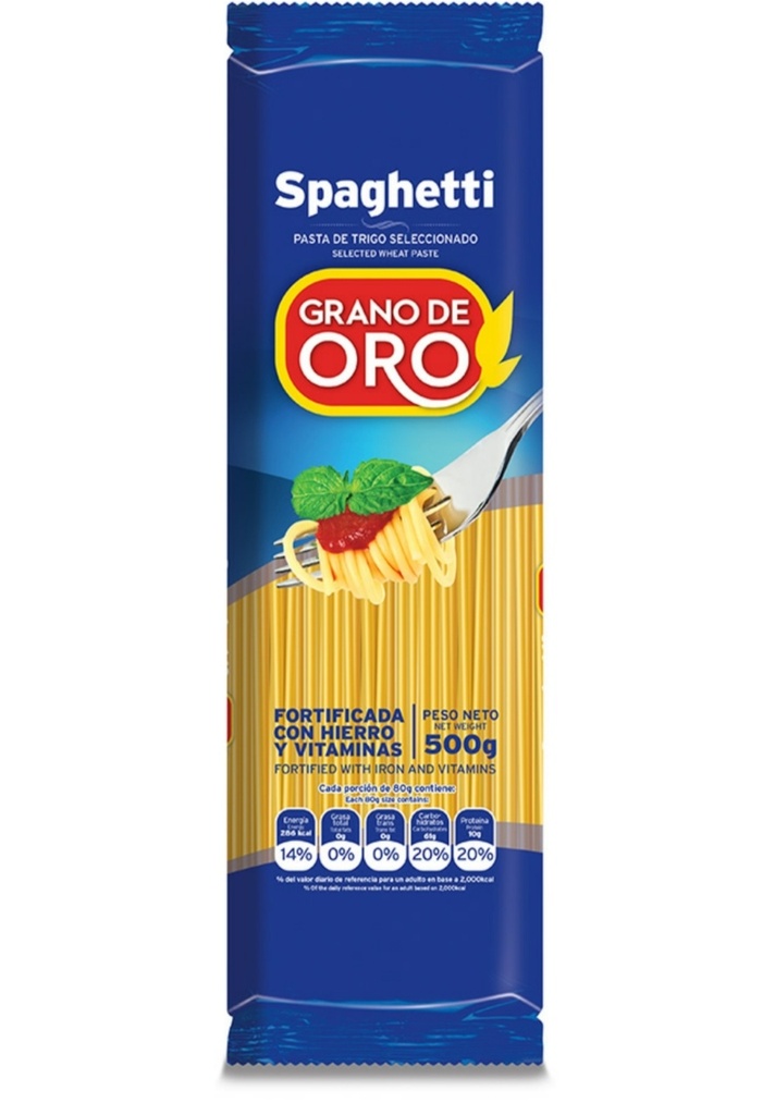 Espaguetis Bolsa GRANO DE ORO 20 x 500 g