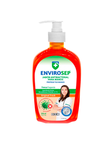Jabón Antiséptico para Manos Fresh ENVIROSEP 500 mL 16.9 oz 
